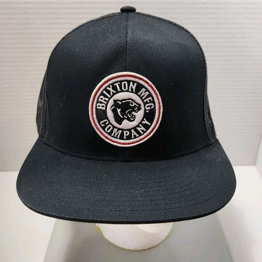 Brixton Mfg. Co. Snapback Trucker Hat Black California Skater Lifestyle Workwear